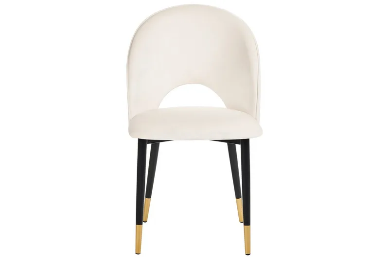 Set med 2 matstolar Magalia - Beige, svart, guld - Möbler - Fåtölj & stolar - Matstol & köksstol