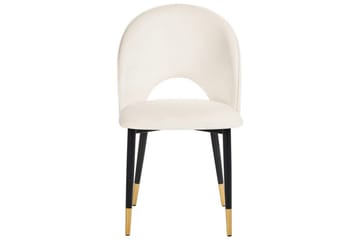 Set med 2 matstolar Magalia - Beige, svart, guld - Möbler - Fåtölj & stolar - Matstol & köksstol