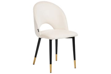 Set med 2 matstolar Magalia - Beige, svart, guld - Möbler - Fåtölj & stolar - Matstol & köksstol