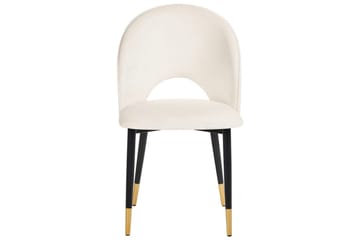 Set med 2 matstolar Magalia - Beige, svart, guld - Möbler - Fåtölj & stolar - Matstol & köksstol