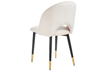 Set med 2 matstolar Magalia - Beige, svart, guld - Möbler - Fåtölj & stolar - Matstol & köksstol