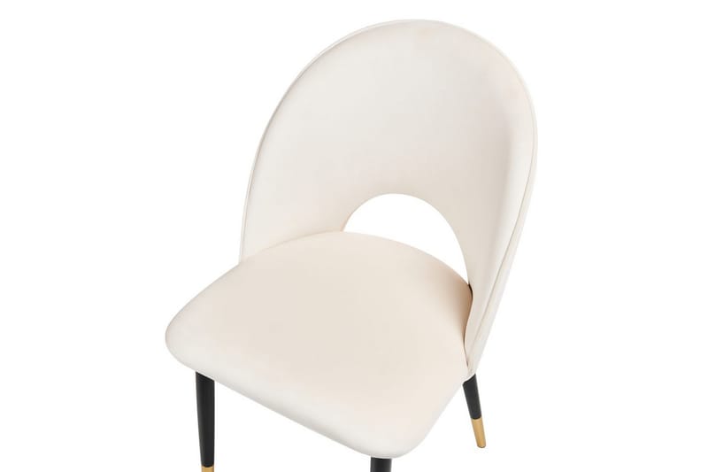 Set med 2 matstolar Magalia - Beige, svart, guld - Möbler - Fåtölj & stolar - Matstol & köksstol