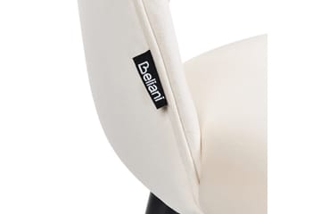 Set med 2 matstolar Magalia - Beige, svart, guld - Möbler - Fåtölj & stolar - Matstol & köksstol