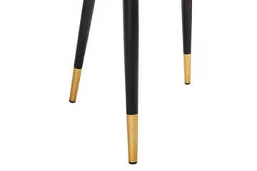 Set med 2 matstolar Magalia - Beige, svart, guld - Möbler - Fåtölj & stolar - Matstol & köksstol