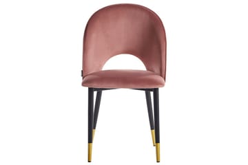 Set med 2 matstolar Magalia - Rosa, svart, guld - Möbler - Fåtölj & stolar - Matstol & köksstol
