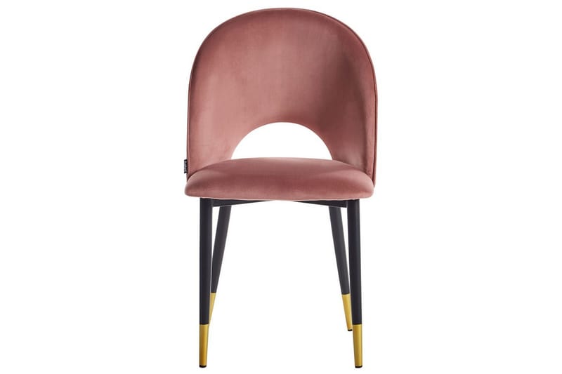Set med 2 matstolar Magalia - Rosa, svart, guld - Möbler - Fåtölj & stolar - Matstol & köksstol
