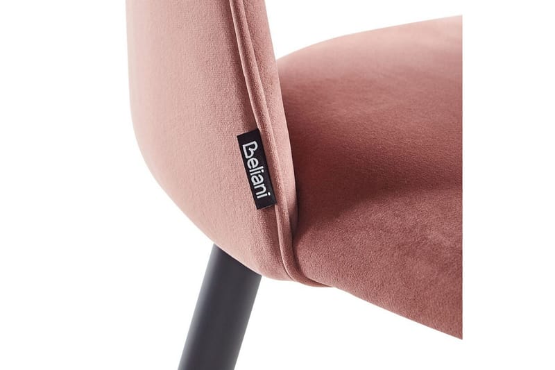 Set med 2 matstolar Magalia - Rosa, svart, guld - Möbler - Fåtölj & stolar - Matstol & köksstol