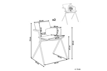 Set med 2 matstolar Manson - Möbler - Fåtölj & stolar - Matstol & köksstol