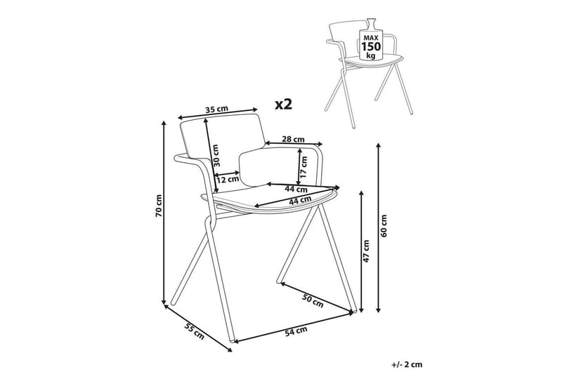 Set med 2 matstolar Manson - Möbler - Fåtölj & stolar - Matstol & köksstol