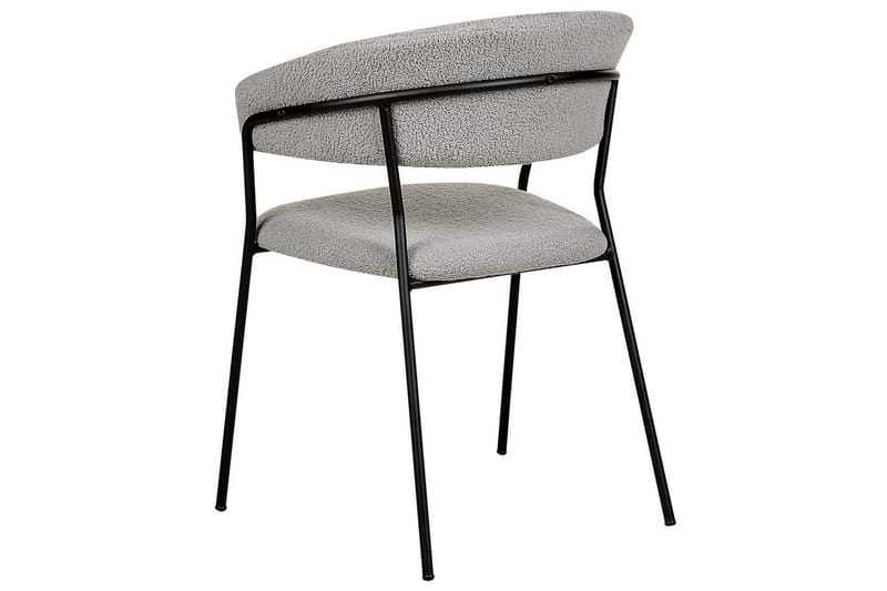 Set med 2 matstolar Mariposa - Grå, svart/Bouclé - Möbler - Fåtölj & stolar - Matstol & köksstol