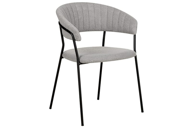 Set med 2 matstolar Mariposa - Grå, svart/Bouclé - Möbler - Fåtölj & stolar - Matstol & köksstol