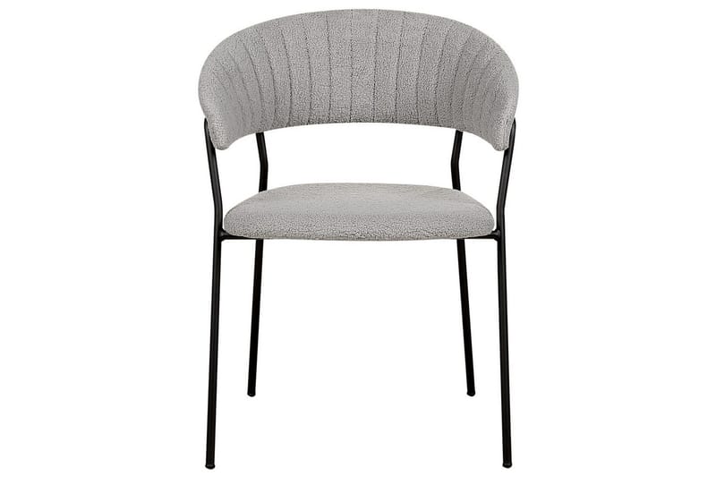 Set med 2 matstolar Mariposa - Grå, svart/Bouclé - Möbler - Fåtölj & stolar - Matstol & köksstol