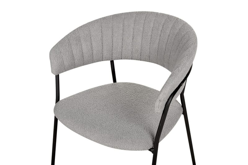 Set med 2 matstolar Mariposa - Grå, svart/Bouclé - Möbler - Fåtölj & stolar - Matstol & köksstol