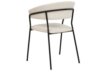 Set med 2 matstolar Mariposa - Krämvit, Svart/Sammet - Möbler - Fåtölj & stolar - Matstol & köksstol