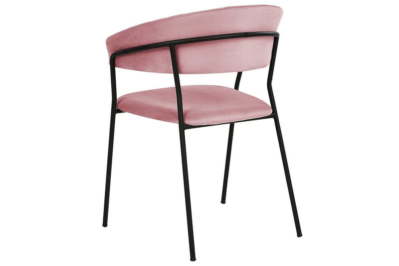 Set med 2 matstolar Mariposa - Rosa, Svart/Sammet - Möbler - Fåtölj & stolar - Matstol & köksstol