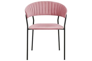 Set med 2 matstolar Mariposa - Rosa, Svart/Sammet - Möbler - Fåtölj & stolar - Matstol & köksstol