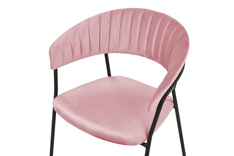 Set med 2 matstolar Mariposa - Rosa, Svart/Sammet - Möbler - Fåtölj & stolar - Matstol & köksstol