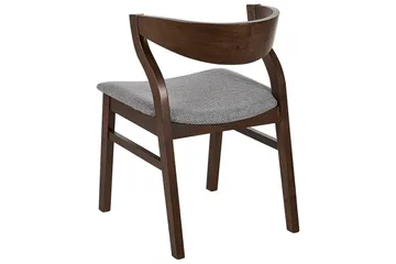 Set med 2 matstolar Maroa - Grå, mörkt trä - Möbler - Fåtölj & stolar - Matstol & köksstol