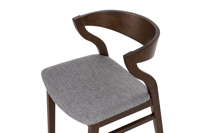 Set med 2 matstolar Maroa - Grå, mörkt trä - Möbler - Fåtölj & stolar - Matstol & köksstol