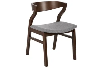 Set med 2 matstolar Maroa - Grå, mörkt trä - Möbler - Fåtölj & stolar - Matstol & köksstol