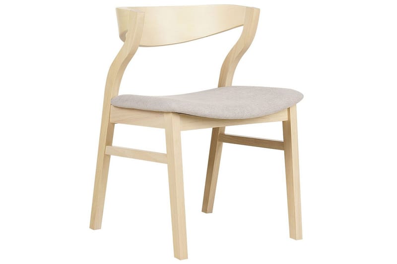 Set med 2 matstolar Maroa - Ljus trä, beige - Möbler - Fåtölj & stolar - Matstol & köksstol