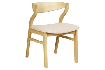 Set med 2 matstolar Maroa - Ljus trä, Ljusbeige - Möbler - Fåtölj & stolar - Matstol & köksstol