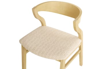 Set med 2 matstolar Maroa - Ljus trä, Ljusbeige - Möbler - Fåtölj & stolar - Matstol & köksstol