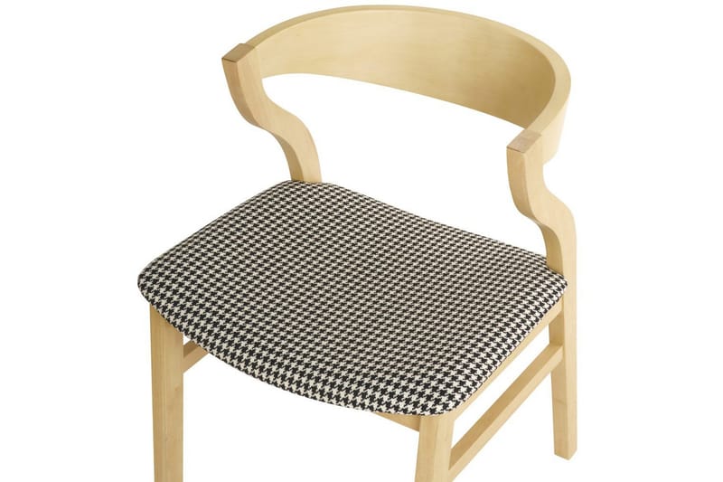 Set med 2 matstolar Maroa - Ljus trä, svart, vit - Möbler - Fåtölj & stolar - Matstol & köksstol