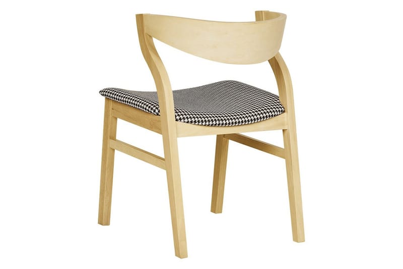 Set med 2 matstolar Maroa - Ljus trä, svart, vit - Möbler - Fåtölj & stolar - Matstol & köksstol