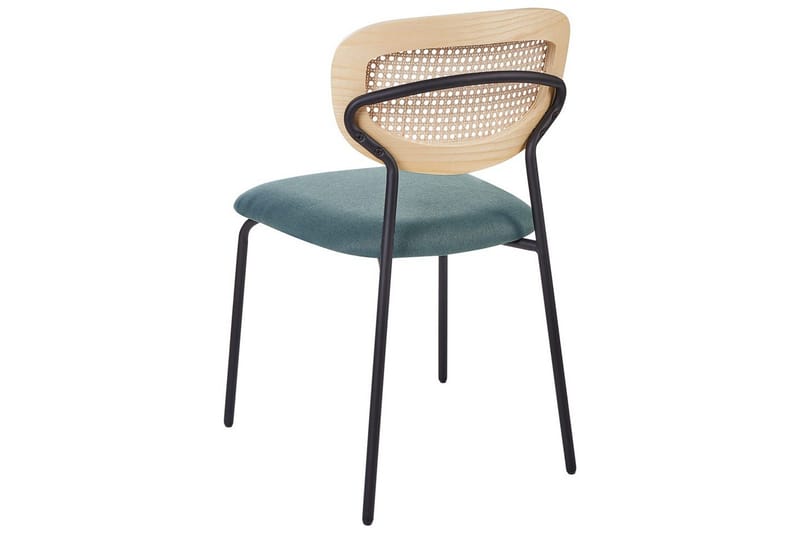 Set med 2 matstolar Mayetta - Natur, blå, svart - Möbler - Fåtölj & stolar - Matstol & köksstol