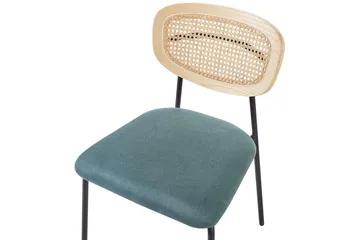 Set med 2 matstolar Mayetta - Natur, blå, svart - Möbler - Fåtölj & stolar - Matstol & köksstol