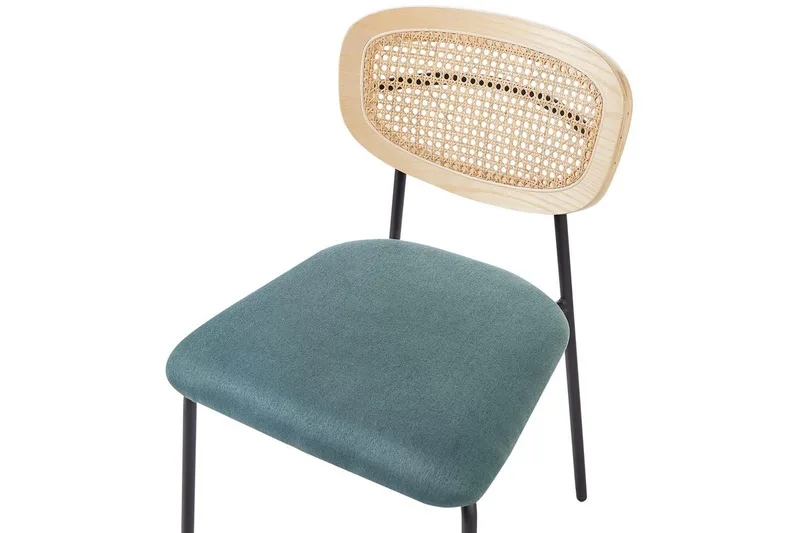 Set med 2 matstolar Mayetta - Natur, blå, svart - Möbler - Fåtölj & stolar - Matstol & köksstol