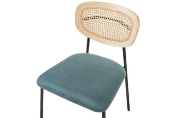 Set med 2 matstolar Mayetta - Natur, blå, svart - Möbler - Fåtölj & stolar - Matstol & köksstol