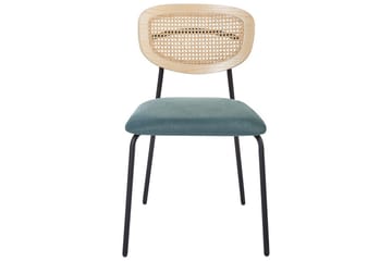 Set med 2 matstolar Mayetta - Natur, blå, svart - Möbler - Fåtölj & stolar - Matstol & köksstol