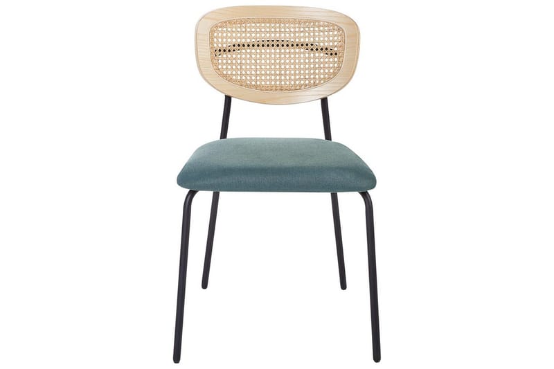 Set med 2 matstolar Mayetta - Natur, blå, svart - Möbler - Fåtölj & stolar - Matstol & köksstol