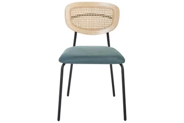 Set med 2 matstolar Mayetta - Natur, blå, svart - Möbler - Fåtölj & stolar - Matstol & köksstol