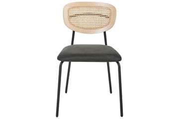 Set med 2 matstolar Mayetta - Natur, grön, svart - Möbler - Fåtölj & stolar - Matstol & köksstol