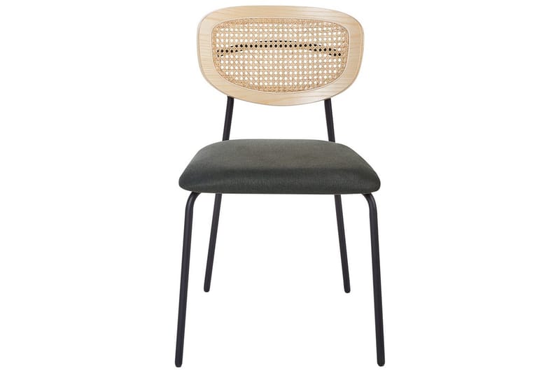 Set med 2 matstolar Mayetta - Natur, grön, svart - Möbler - Fåtölj & stolar - Matstol & köksstol
