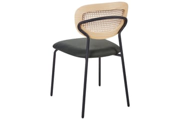 Set med 2 matstolar Mayetta - Natur, grön, svart - Möbler - Fåtölj & stolar - Matstol & köksstol