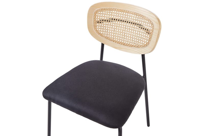 Set med 2 matstolar Mayetta - Natur, svart - Möbler - Fåtölj & stolar - Matstol & köksstol