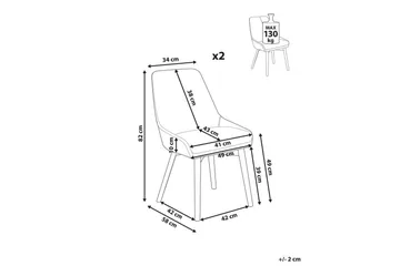 Set med 2 matstolar Melfort - Grönt, ljust trä - Möbler - Fåtölj & stolar - Matstol & köksstol