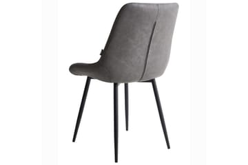 Set med 2 matstolar Melrose - Grå, svart - Möbler - Fåtölj & stolar - Matstol & köksstol