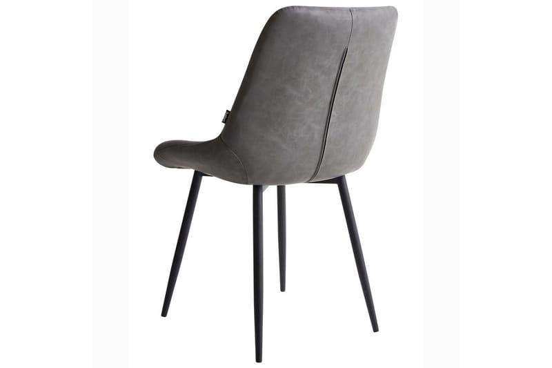 Set med 2 matstolar Melrose - Grå, svart - Möbler - Fåtölj & stolar - Matstol & köksstol