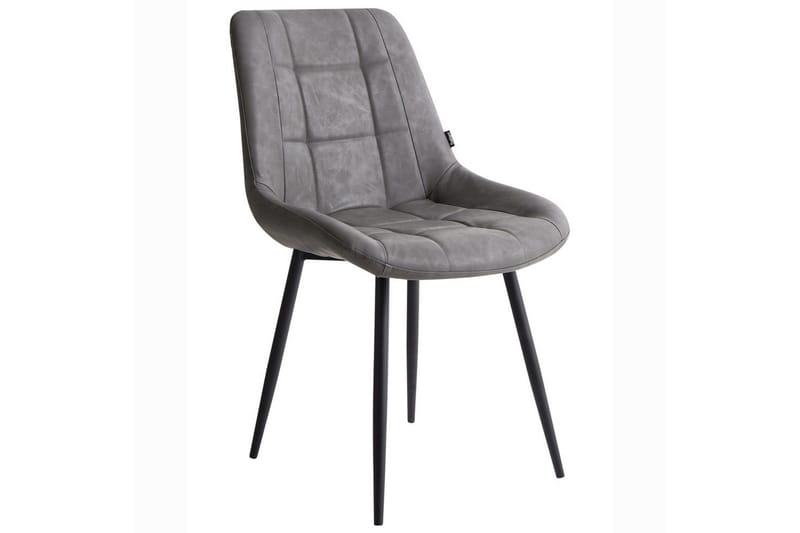 Set med 2 matstolar Melrose - Grå, svart - Möbler - Fåtölj & stolar - Matstol & köksstol