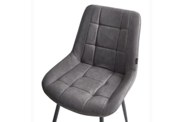 Set med 2 matstolar Melrose - Grå, svart - Möbler - Fåtölj & stolar - Matstol & köksstol