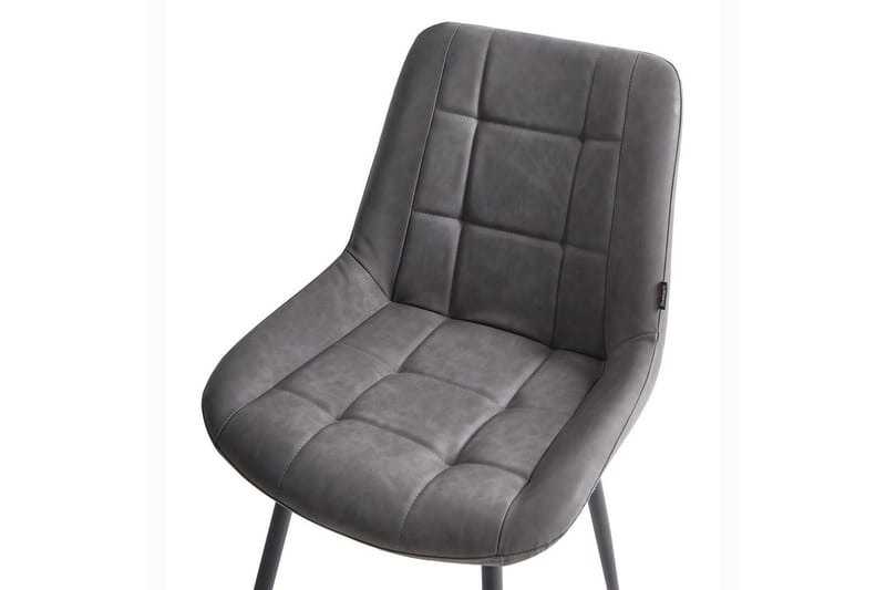 Set med 2 matstolar Melrose - Grå, svart - Möbler - Fåtölj & stolar - Matstol & köksstol