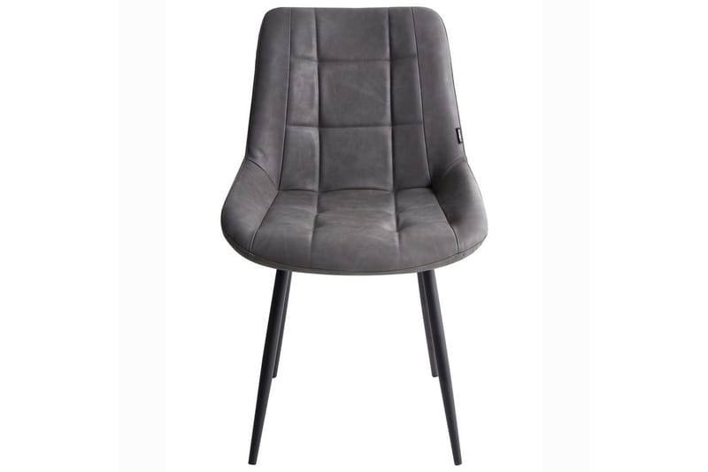 Set med 2 matstolar Melrose - Grå, svart - Möbler - Fåtölj & stolar - Matstol & köksstol