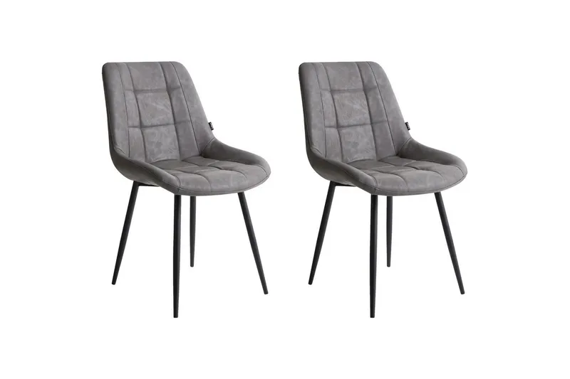 Set med 2 matstolar Melrose, Grå, svart