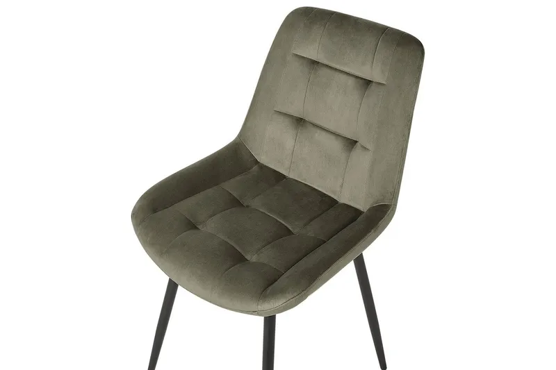 Set med 2 matstolar Melrose - Grön, Svart - Möbler - Fåtölj & stolar - Matstol & köksstol