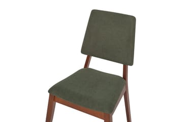 Set med 2 matstolar Merrill - Mörkt trä, grönt - Möbler - Fåtölj & stolar - Matstol & köksstol